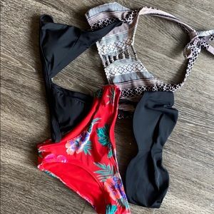 Swimsuit bundle!! 3 tops 1 bottom